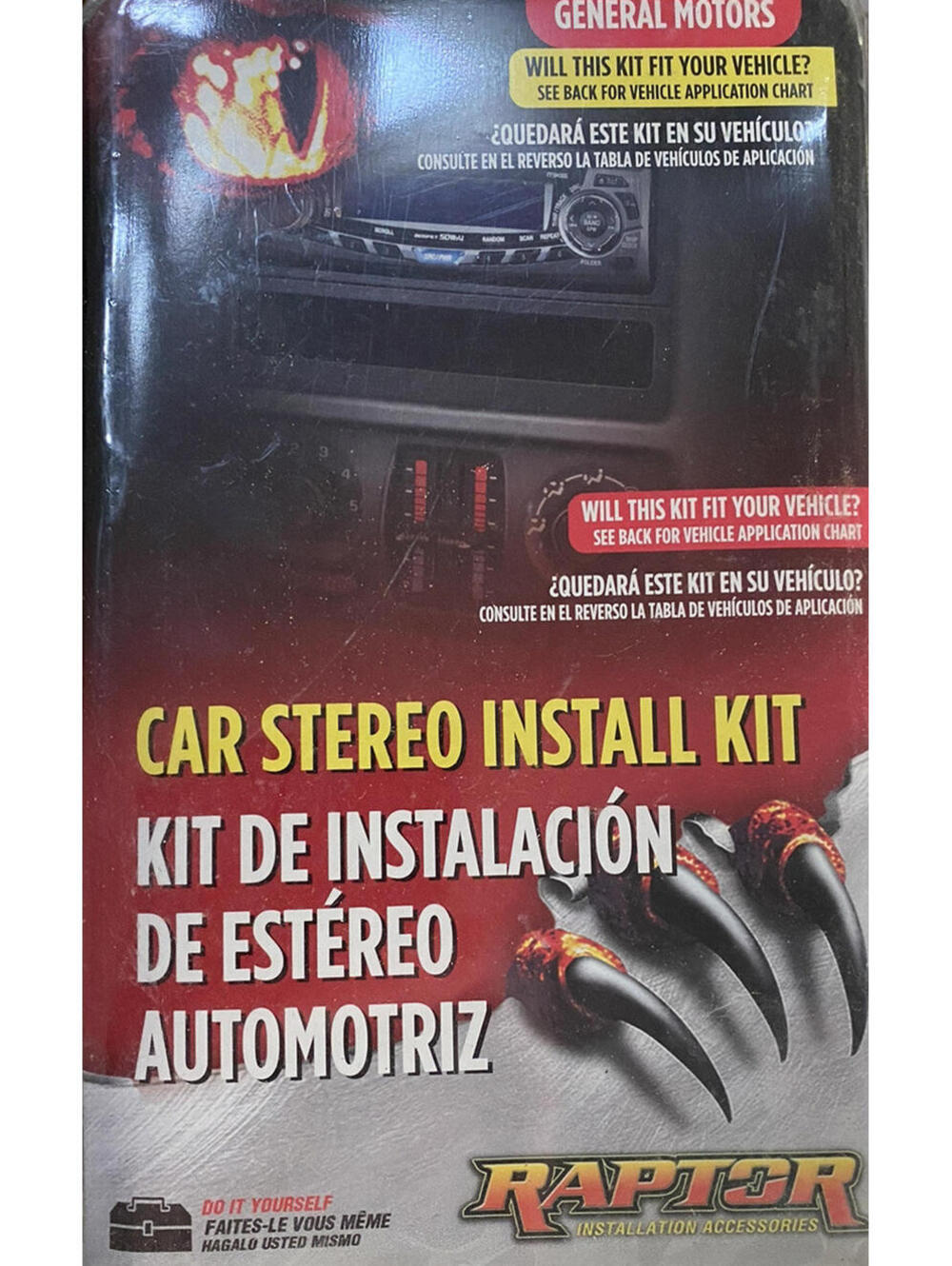 Raptor Car Stereo Install Kit CD Player Dash Install Mounting Trim Panel Kit GM